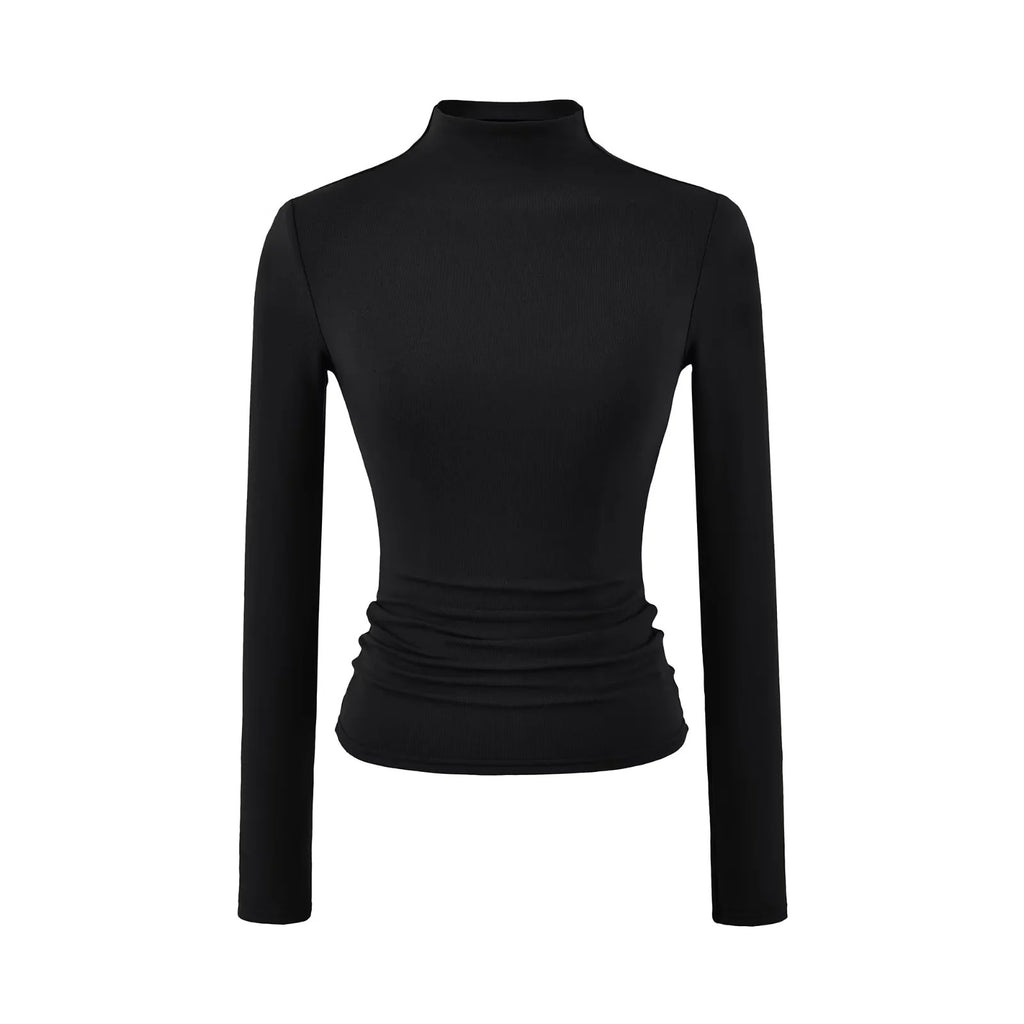 Women's Slim Fit Long Sleeve Turtleneck Shirt