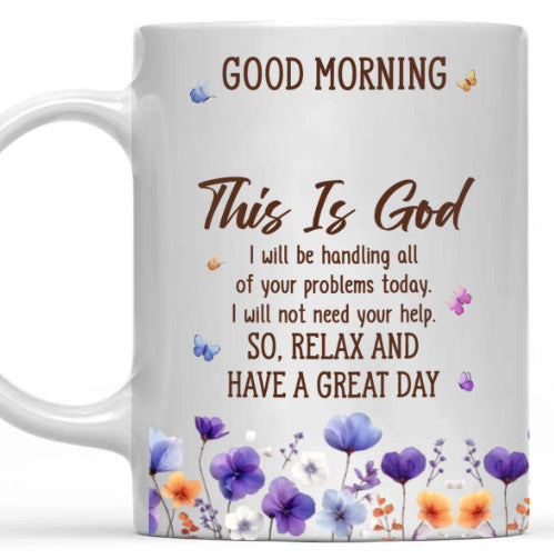 Floral Good Morning Ceramic Mug