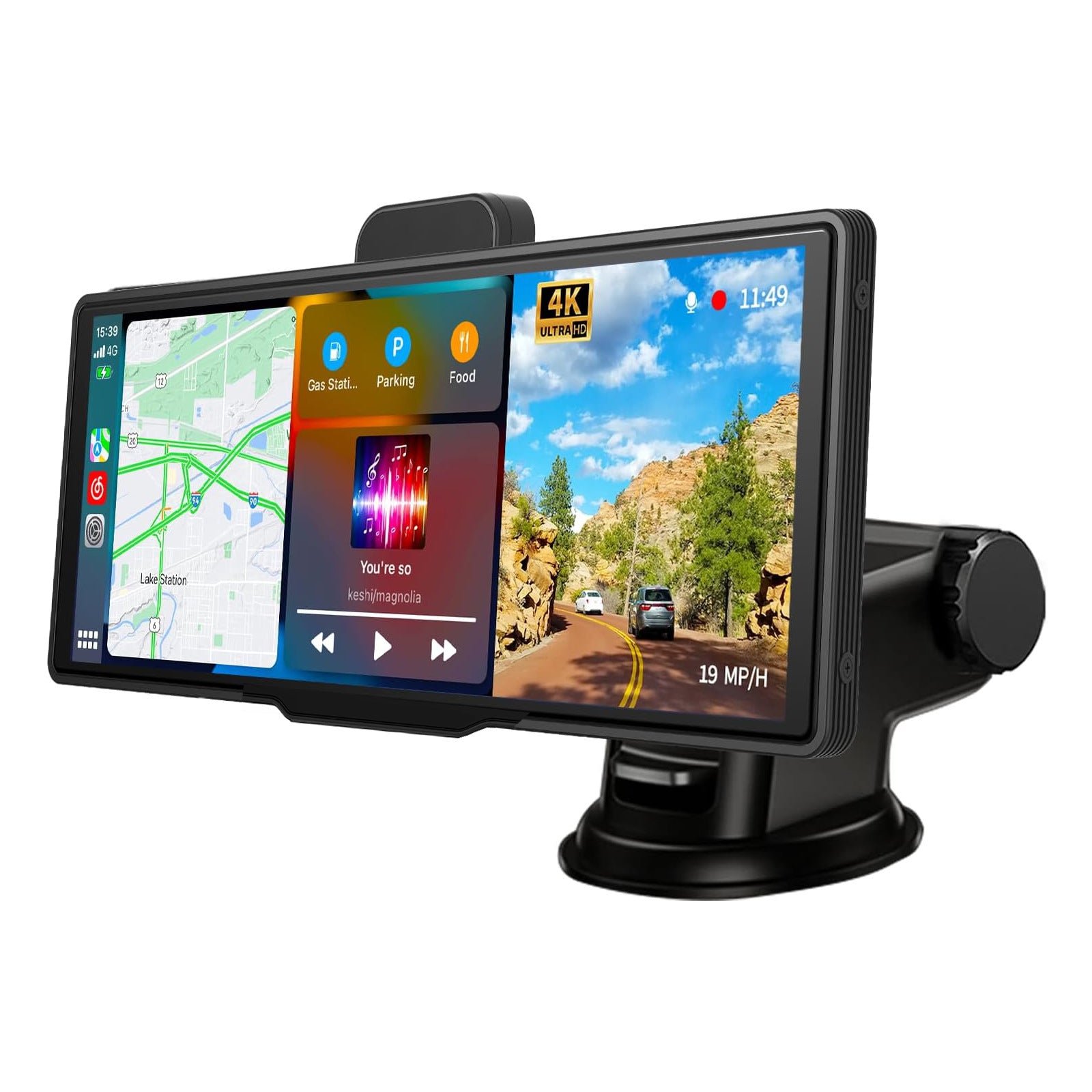 10.26 "Wireless CarPlay & Android Auto Screen | 4K Dual Dash Cam
