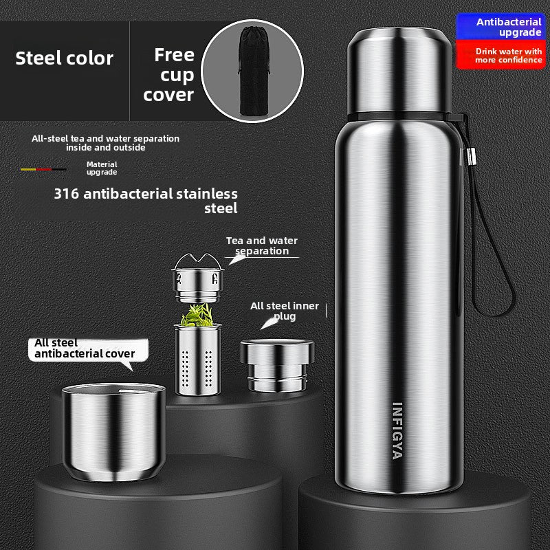Stainless Steel Insulated Water Cup with Tea Separation