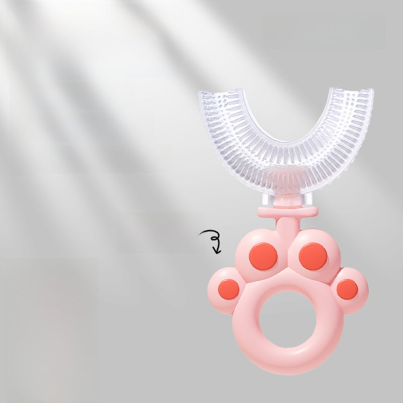 U-Shaped Silicone Children Training Toothbrush