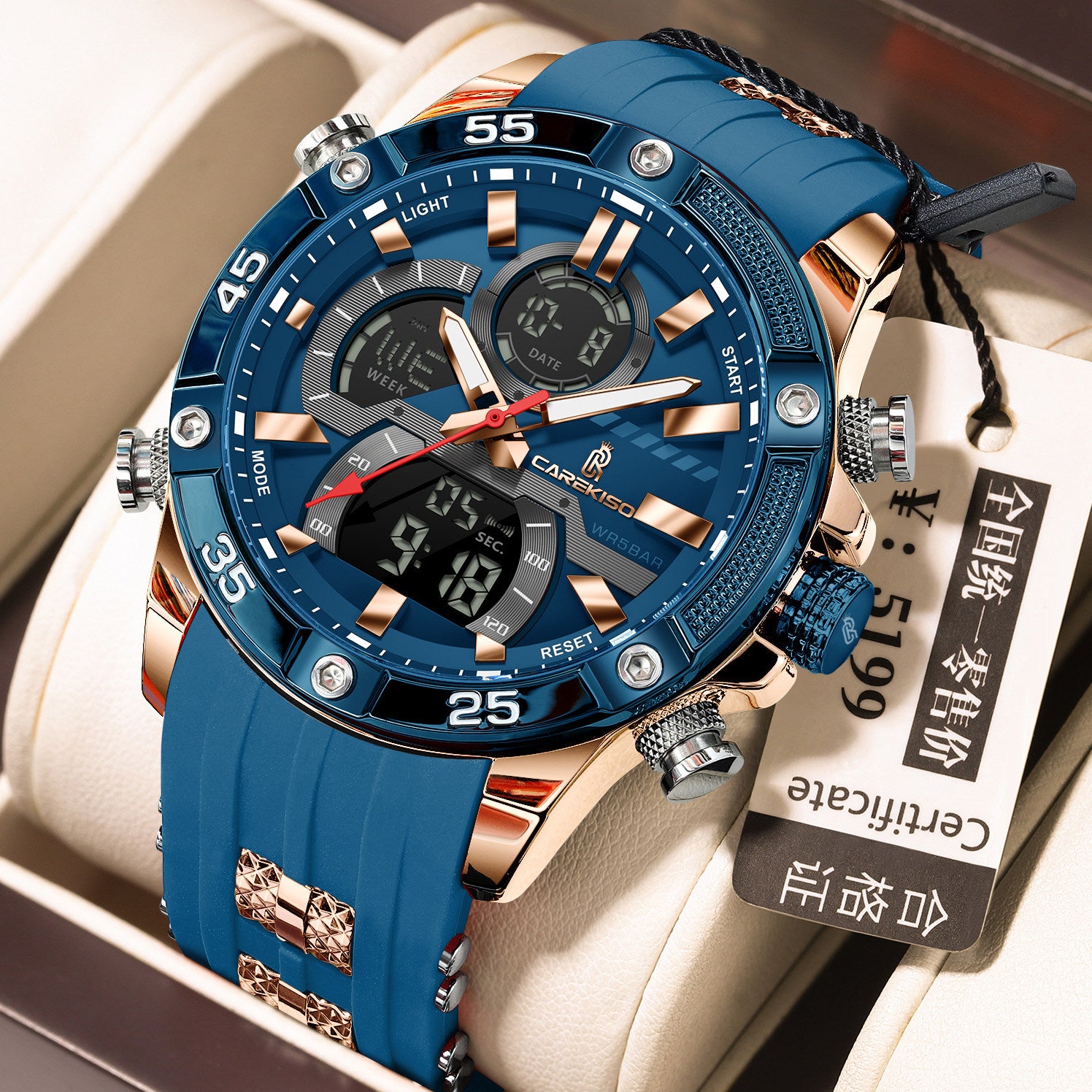 Mens Dual Display Electronic Watch