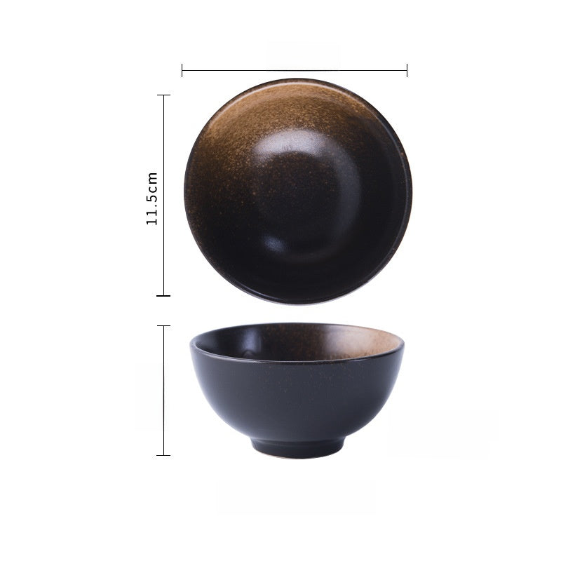 Japanese-Style Porcelain Rice Bowl
