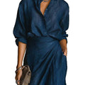 Elegant Pleated Belted Dress Set