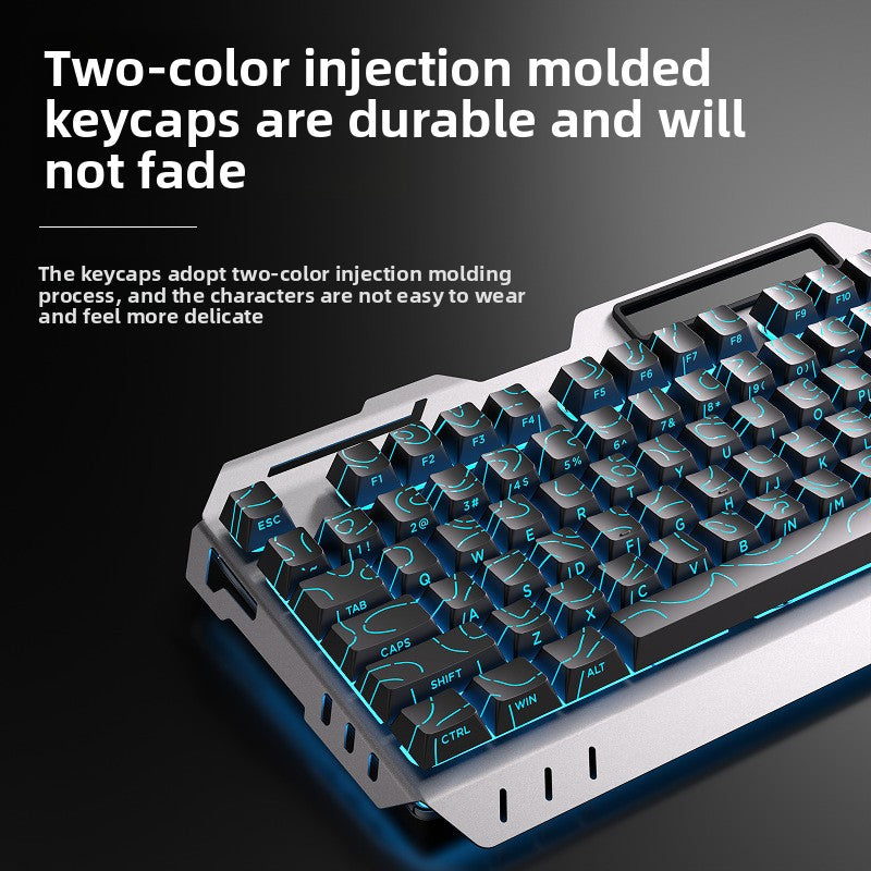 Professional-Grade Forerunner GX810 Wired Gaming Keyboard – 104-Key Full-Size Layout with Mechanical-Feel Tactile Feedback, Backlit Keys & Stable USB Connection