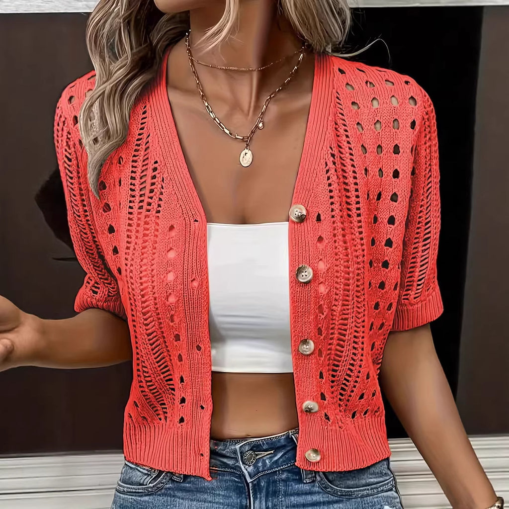 Women's Lace Knit Cardigan