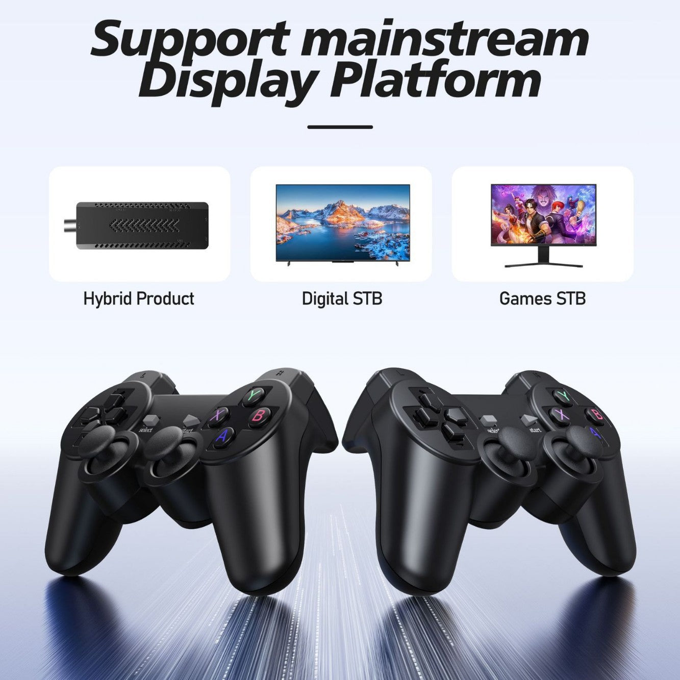 Wireless 2.4G Dual Game Controller with Motion Sensing