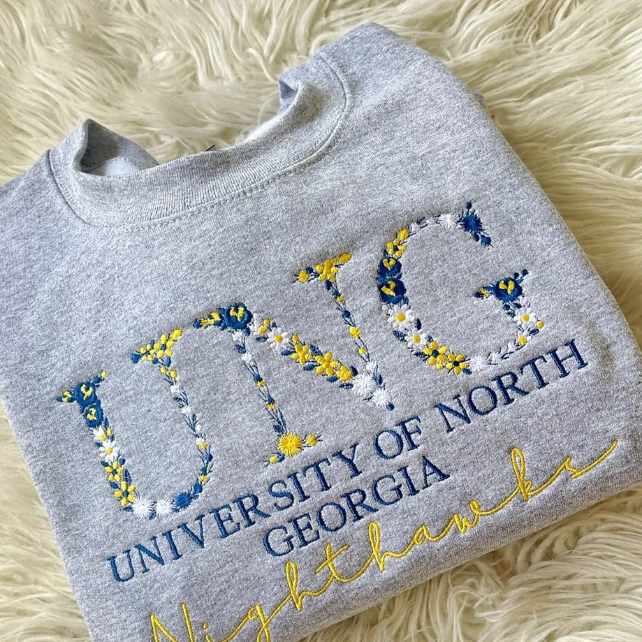 Floral Embroidered Cotton Sweatshirt