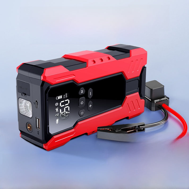 3-in-1 Portable Car Jump Starter & Air Compressor | 12V Battery Pack Power Bank