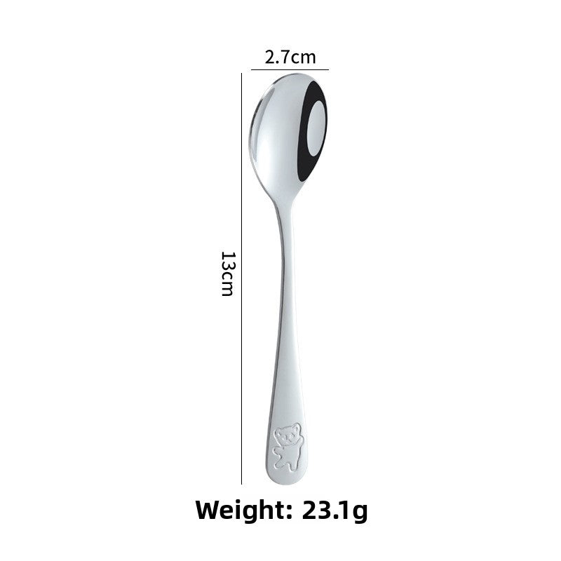 Children's Bear Pattern Stainless Steel Cutlery Set