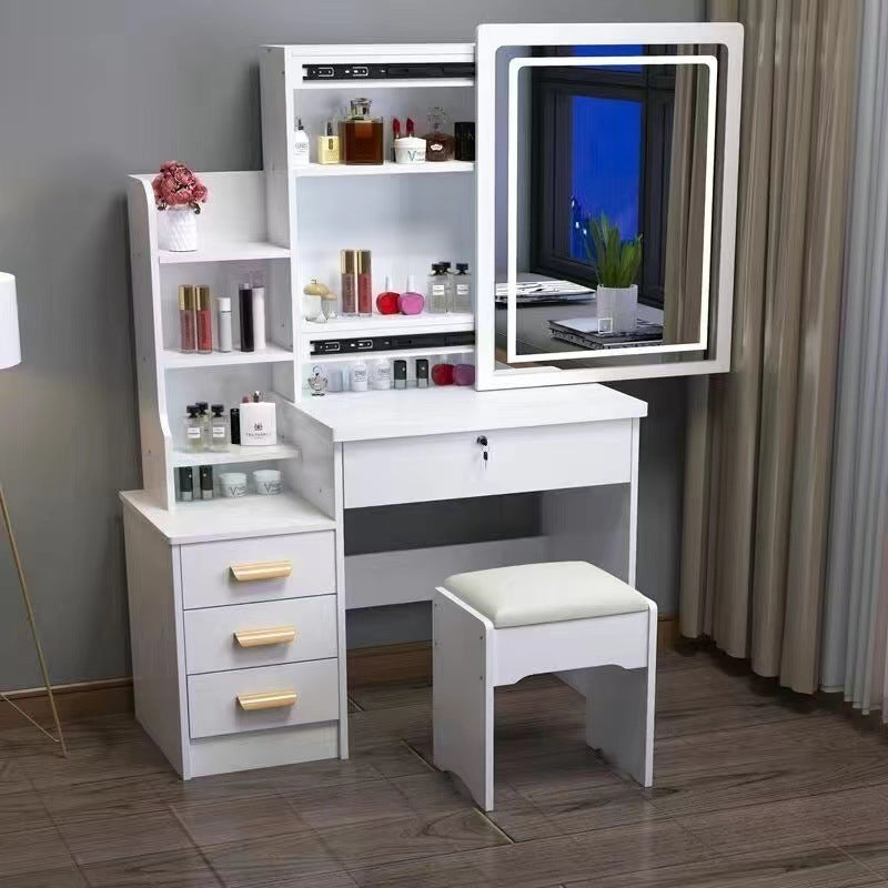 Modern Dressing Table with Mirror and Stool