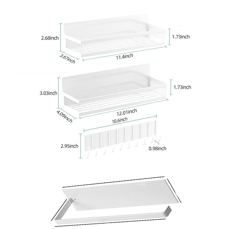 Grid Storage Rack with Hooks