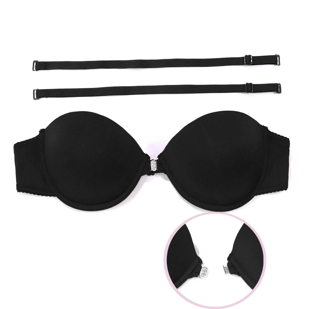 Professional Seamless Front-Closure Push-Up Bra – High-Performance Underwire Half-Cup Contour Intimate with Nylon-Spandex Blend