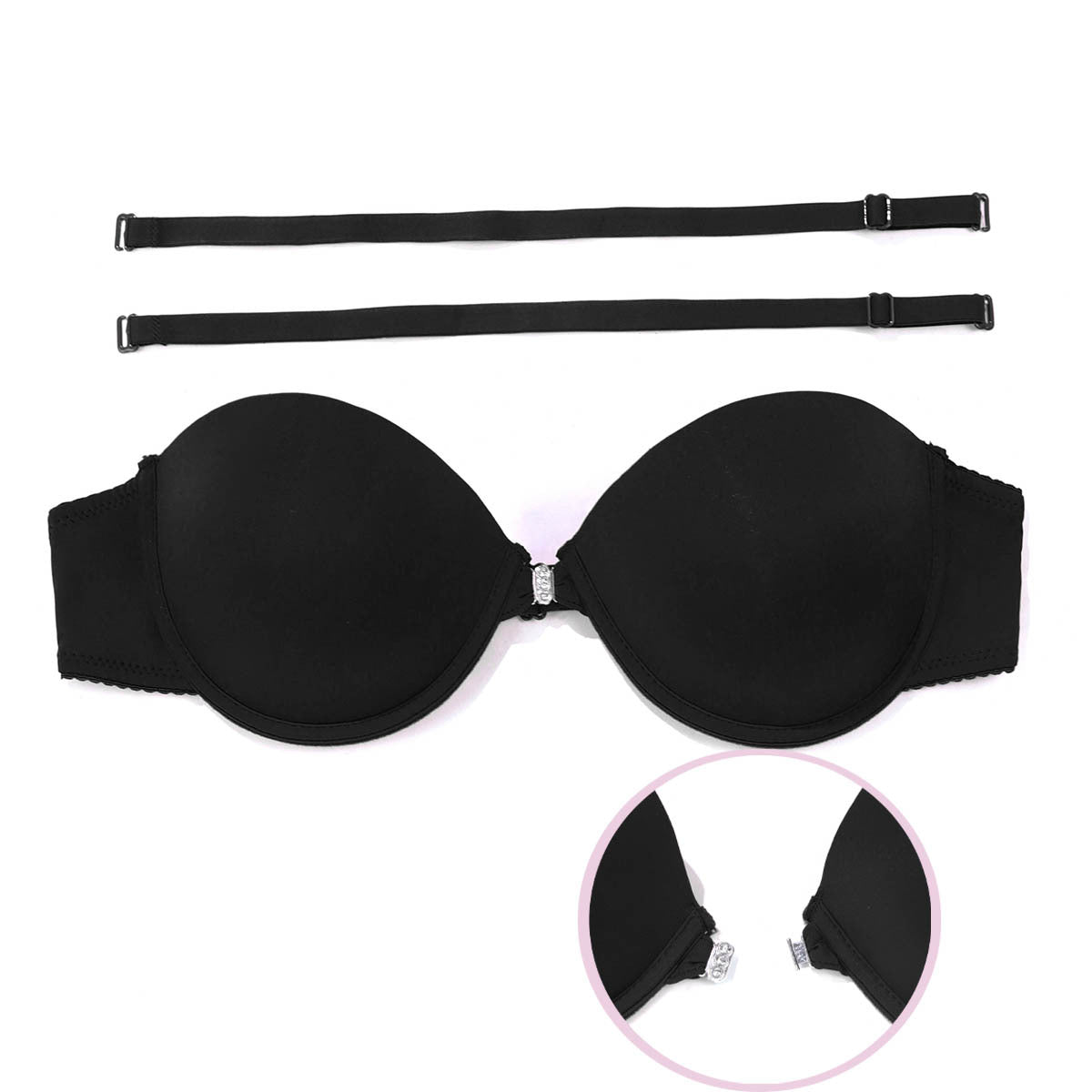 Professional Seamless Front-Closure Push-Up Bra – High-Performance Underwire Half-Cup Contour Intimate with Nylon-Spandex Blend