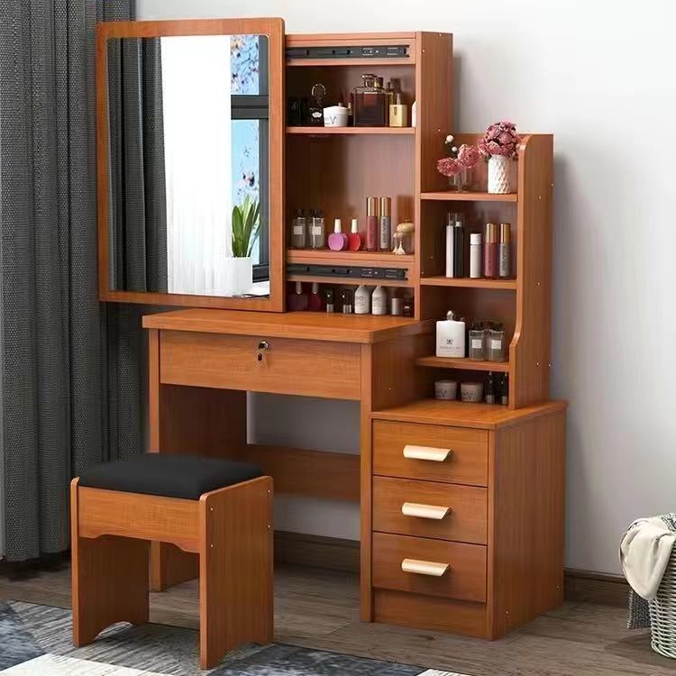 Modern Dressing Table with Mirror and Stool