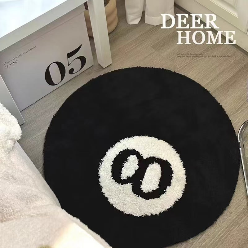 round faux cashmere non-slip rug