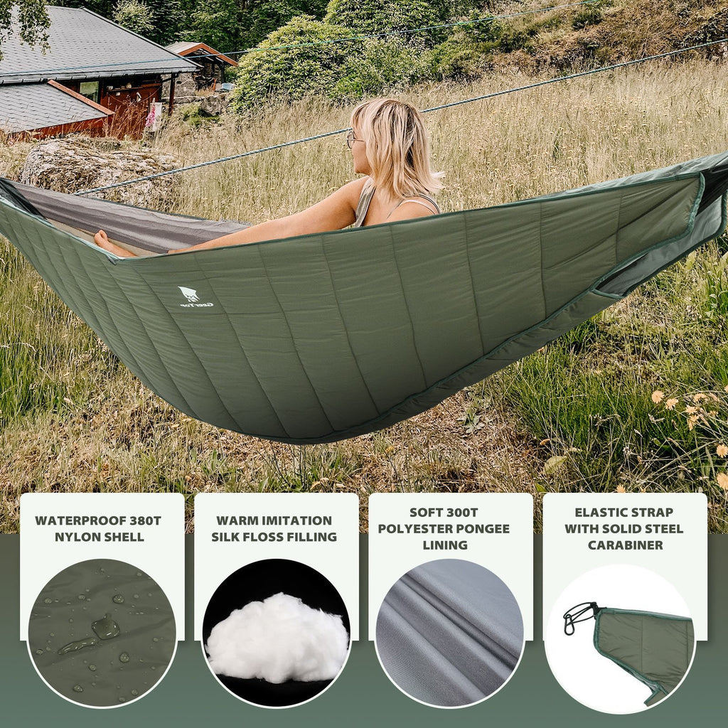 Aero Camp 2-in-1 Hammock Sleeping Bag | Insulated Portable Camping Pod with Mosquito Net