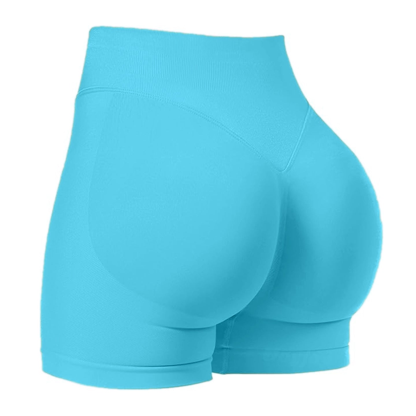 Womens High-Waisted Seamless Yoga Shorts