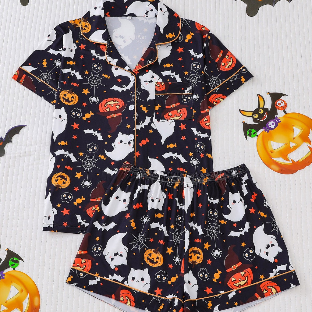 Women's Short Sleeve Pajama Set with Shorts