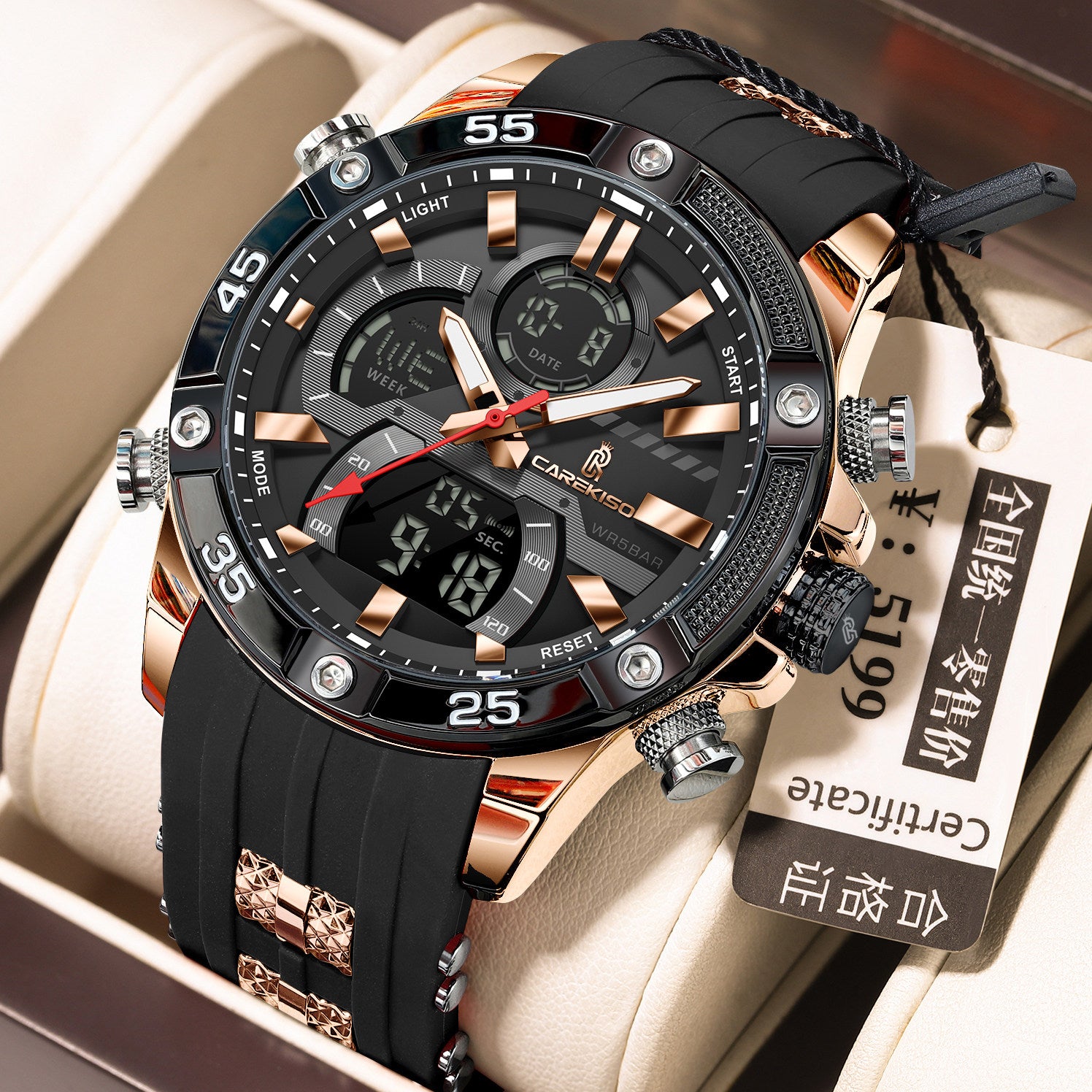 Mens Dual Display Electronic Watch