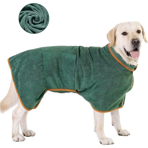 Absorbent Quick-Dry Dog Bathrobe Wrap