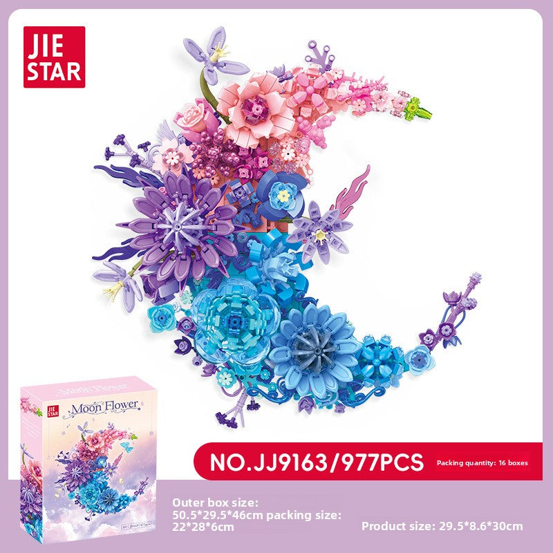 Moon Flower Building Blocks Wall Decoration
