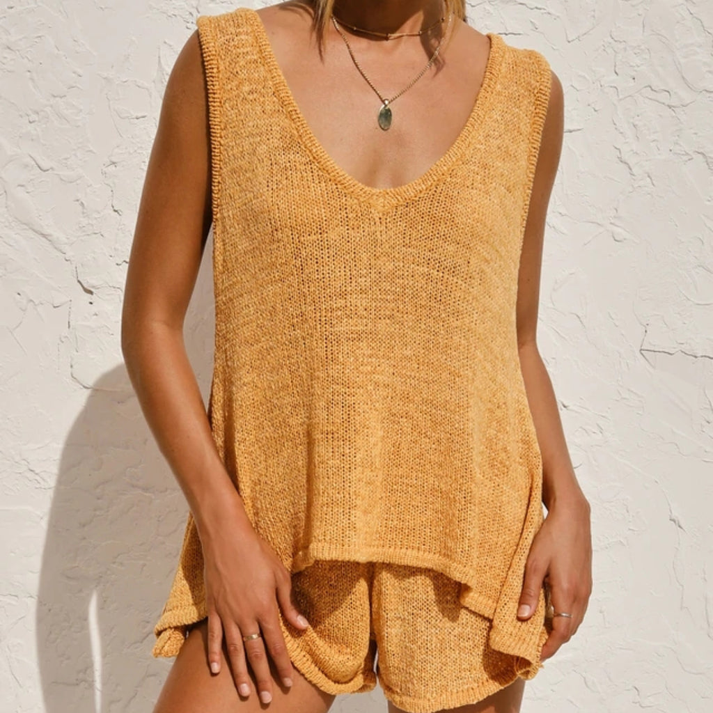 Women's Knit Sweater Two-Piece Set