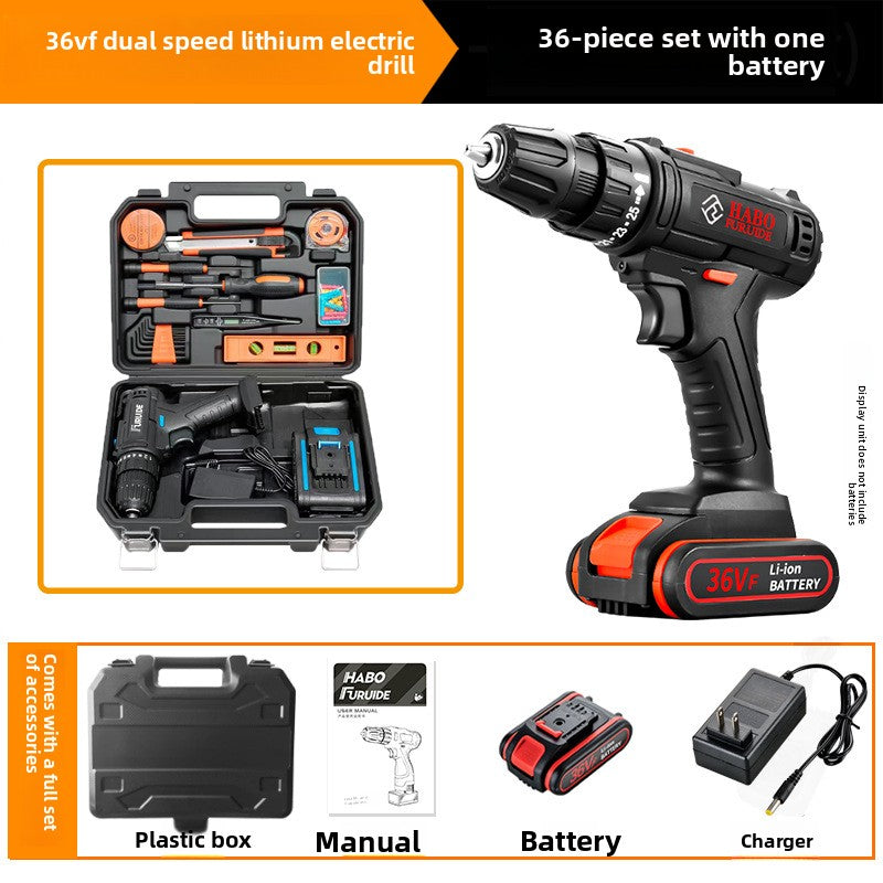 24V/36V Cordless Power Drill Set - Rechargeable Lithium-Ion Electric Driver Combo Kit, 35 to 112-Piece Complete Hardware Tool Kit with Storage Case