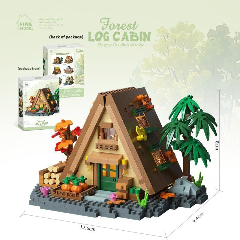 Mini Street View Building Blocks Set-Micro Architecture City Creator Bricks Toy, DIY Educational Village Model Kits for Kinds & Adults (Cafes, Shops & Castles)