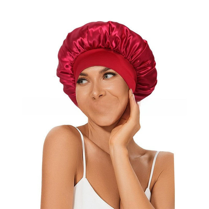 Wide Brim Stretchy Hair Care Cap