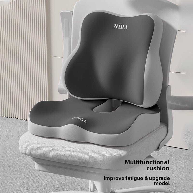 Orthopedic Executive Memory Foam Seat & Lumbar Support System | Advanced Spinal Alignment & Ergonomic Posture Cushion Set