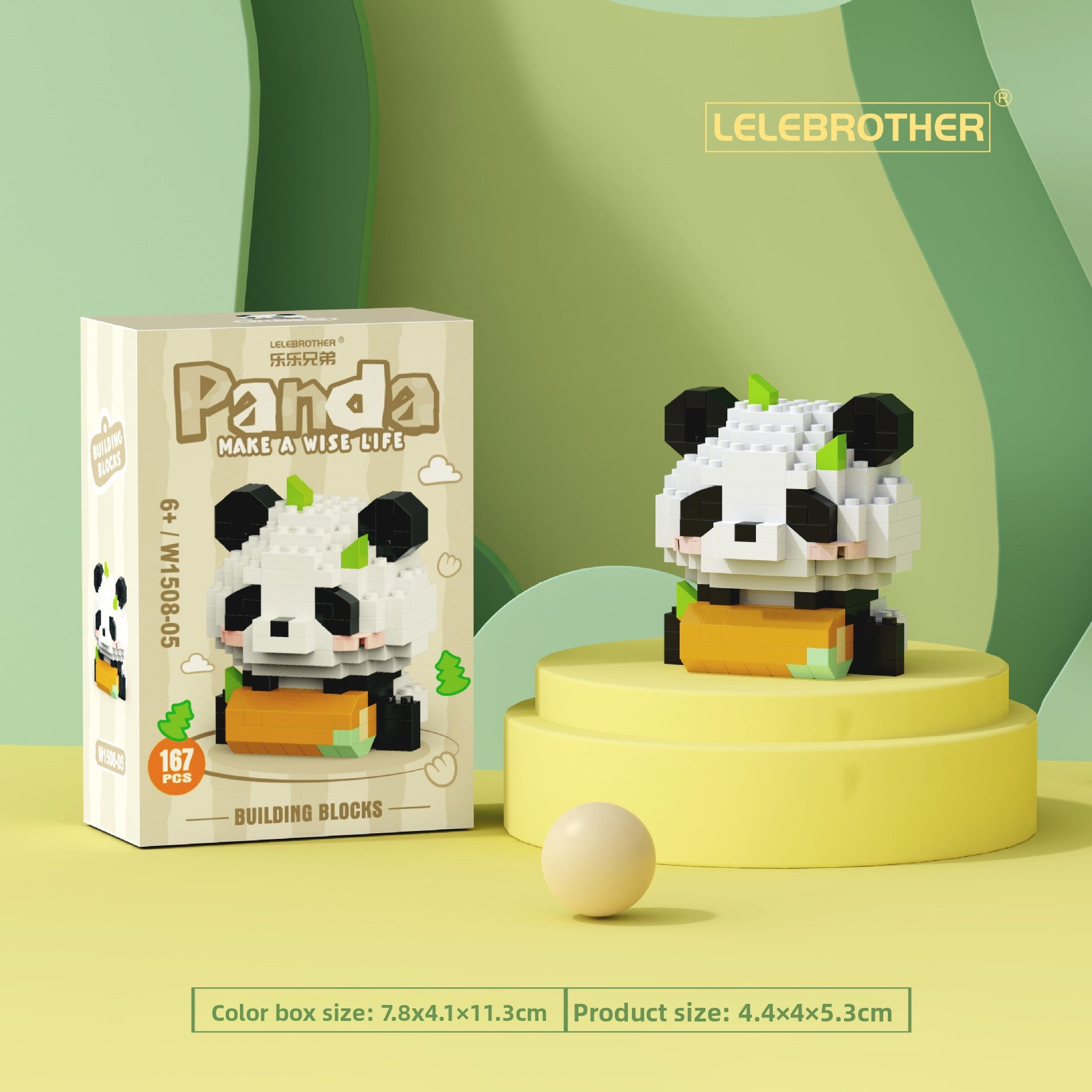 Creative Panda Building Blocks Educational Desktop Toy