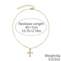 Zircon Cross Pendant Necklace