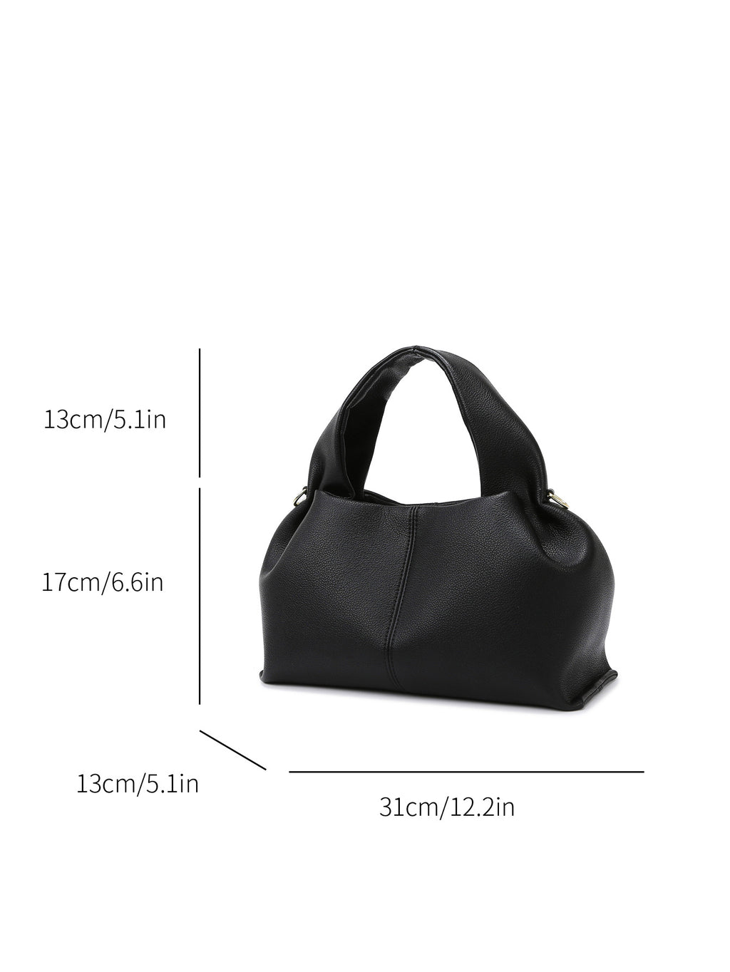 Slouchy PU Leather Cloud Shoulder Bag Large Capacity Minimalist Hobo Purse