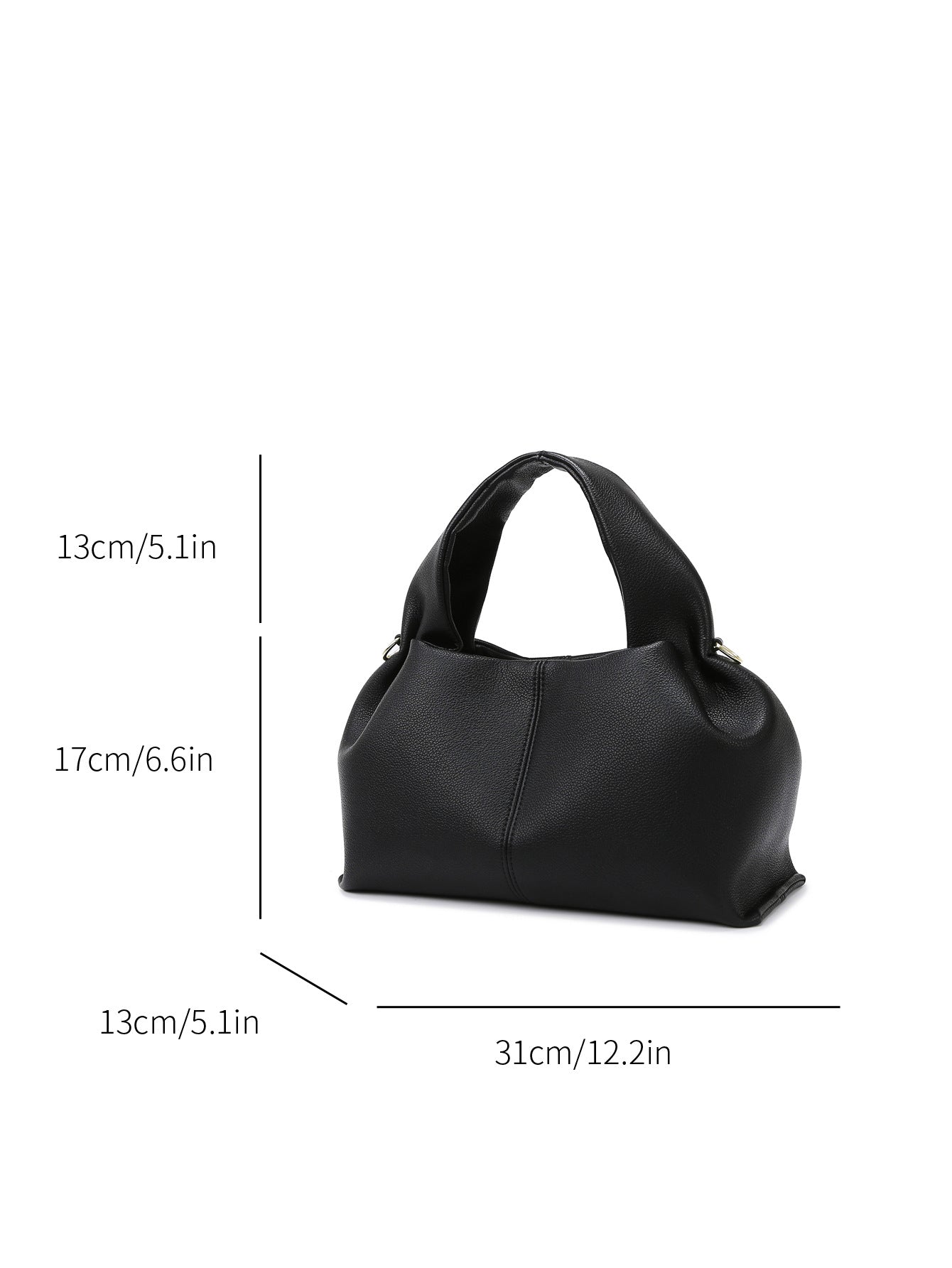 Slouchy PU Leather Cloud Shoulder Bag Large Capacity Minimalist Hobo Purse