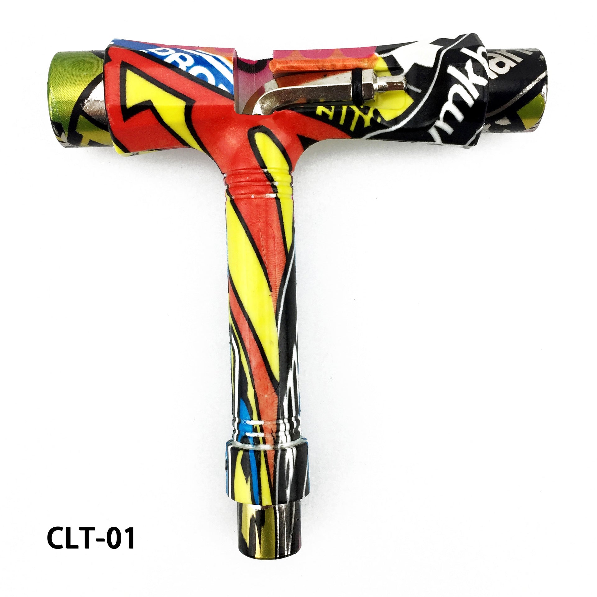 Multi-functional skateboard T-shaped tool