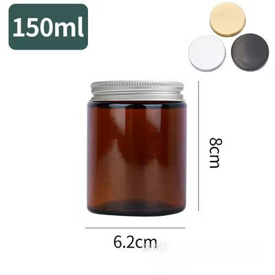 Multi-Color Glass Candle Containers – Elegant Home Decor Jars with Gold/Silver/Black Lids