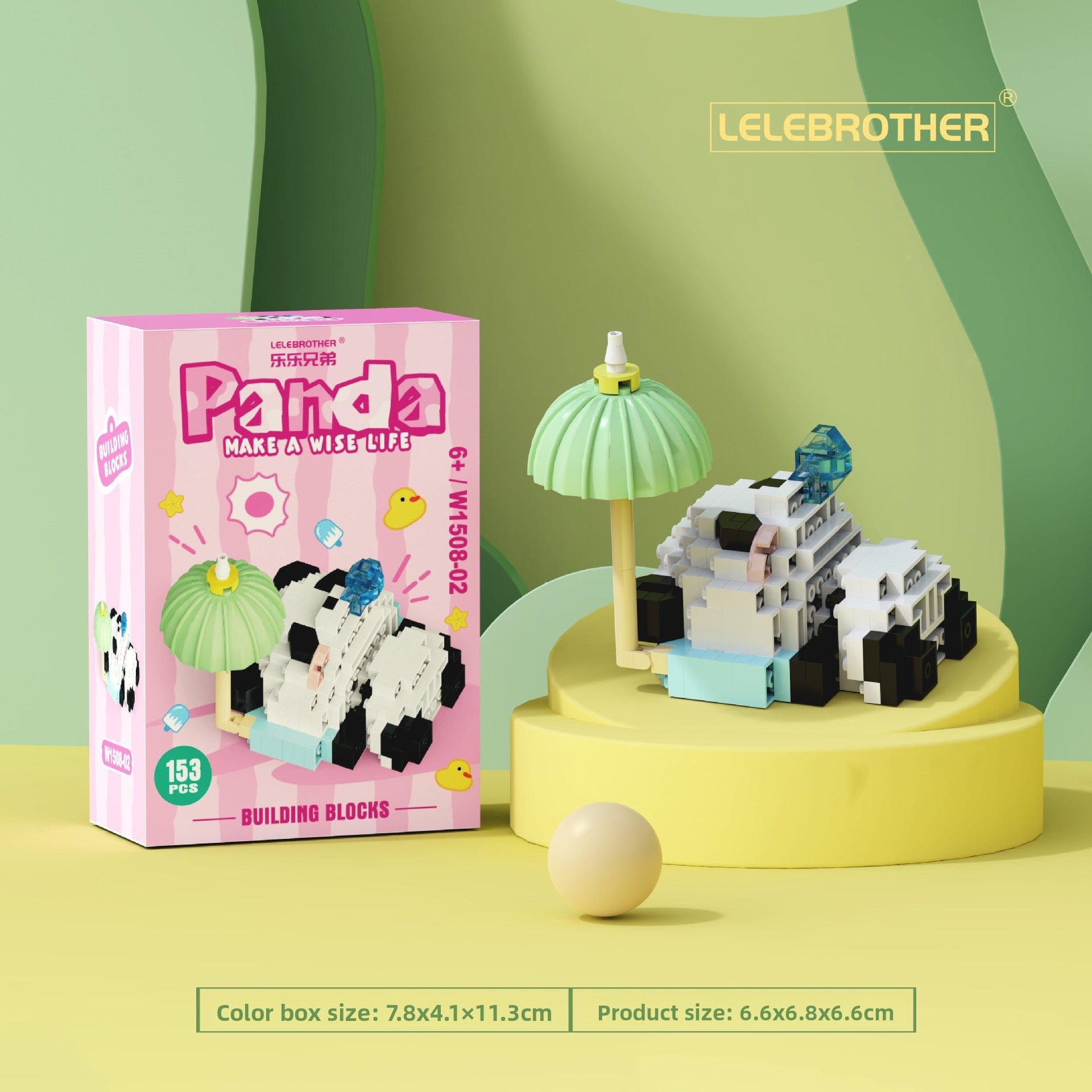 Creative Panda Building Blocks Educational Desktop Toy