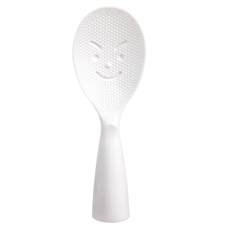 Standing Non-Stick Rice Paddle with Smiley Face | Cute Japanese Style Self-Standing Rice Spoon | Food-Grade Plastic