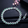 Luxury AAA+ Cubic Zirconia Tennis Bracelet - 18K Gold Plated Elegant Sparkle Chain