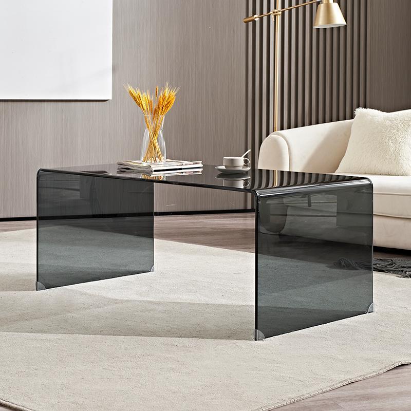 rectangular glass coffee table