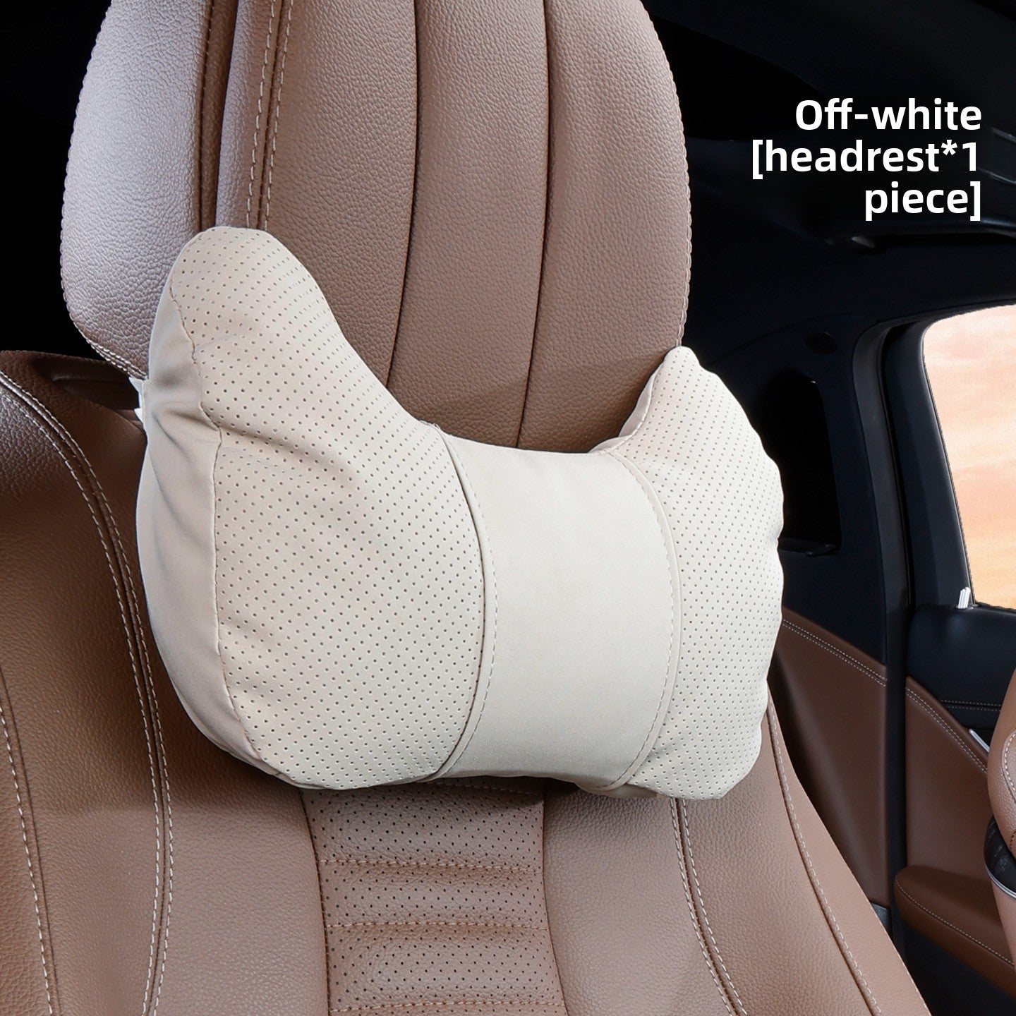 Car Headrest Neck Pillow and Lumbar Support Set