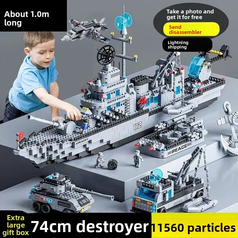 Military Aircraft Carrier Building Blocks Set