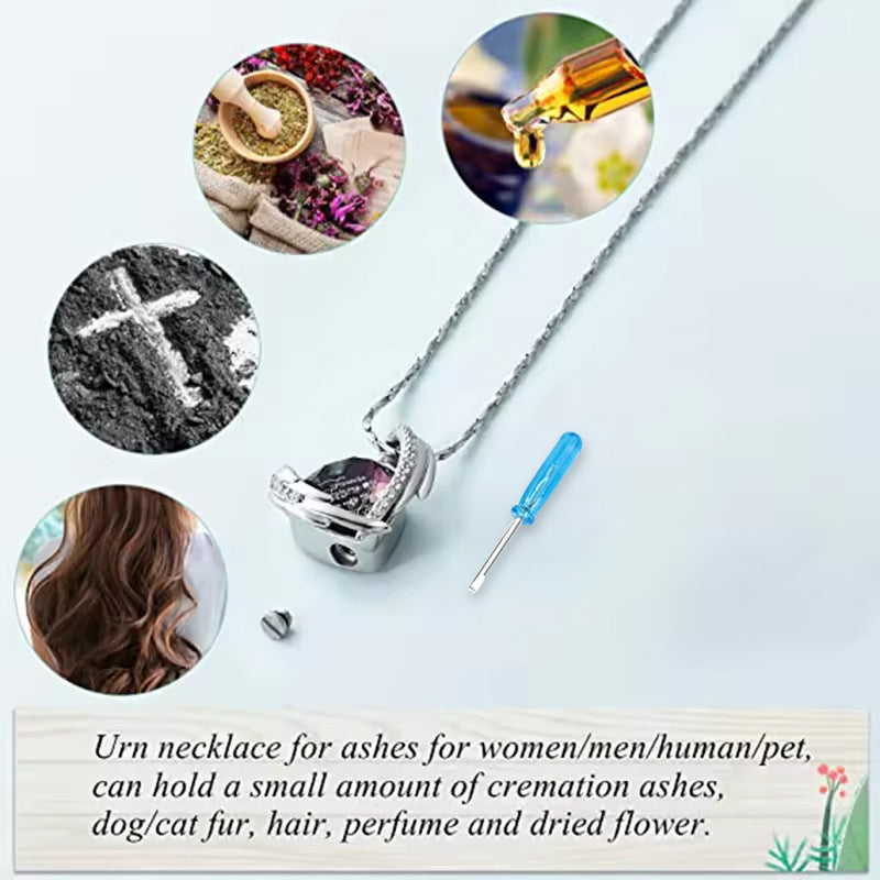 Heart Shaped Ash Memorial Necklace