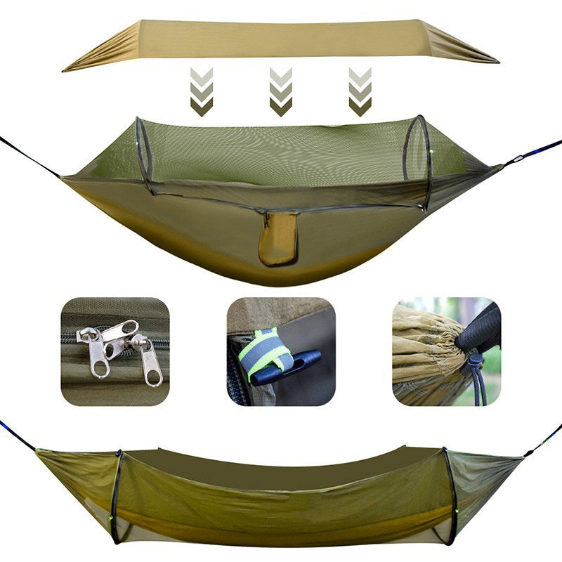 Aero Camp 2-in-1 Hammock Sleeping Bag | Insulated Portable Camping Pod with Mosquito Net