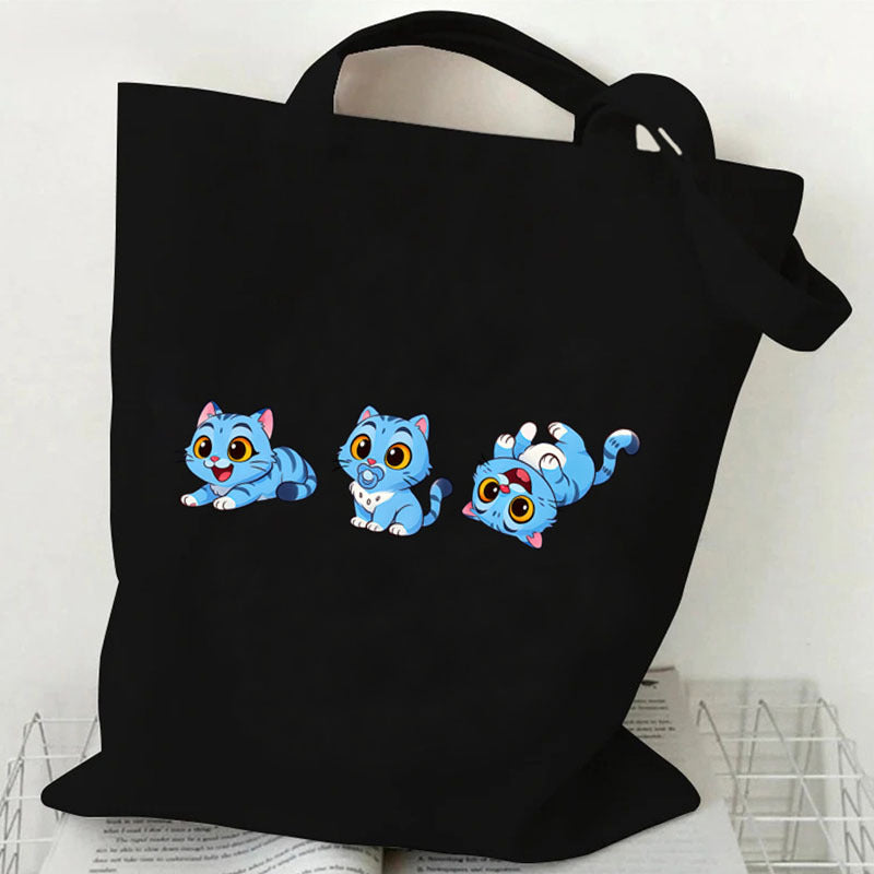 Anime-themed printed canvas bag