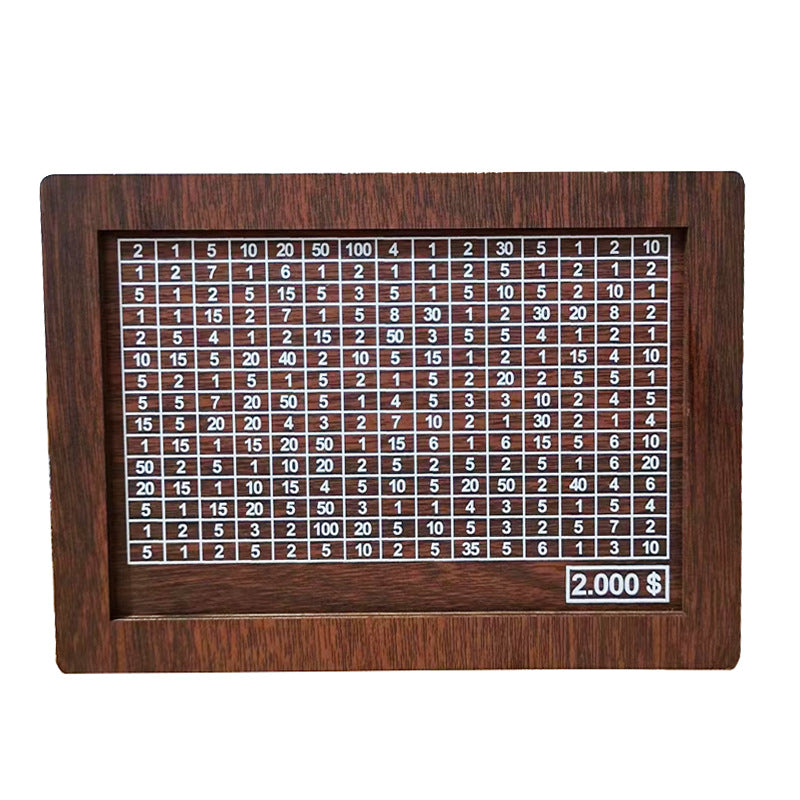 Wooden Money Box with Savings Counter