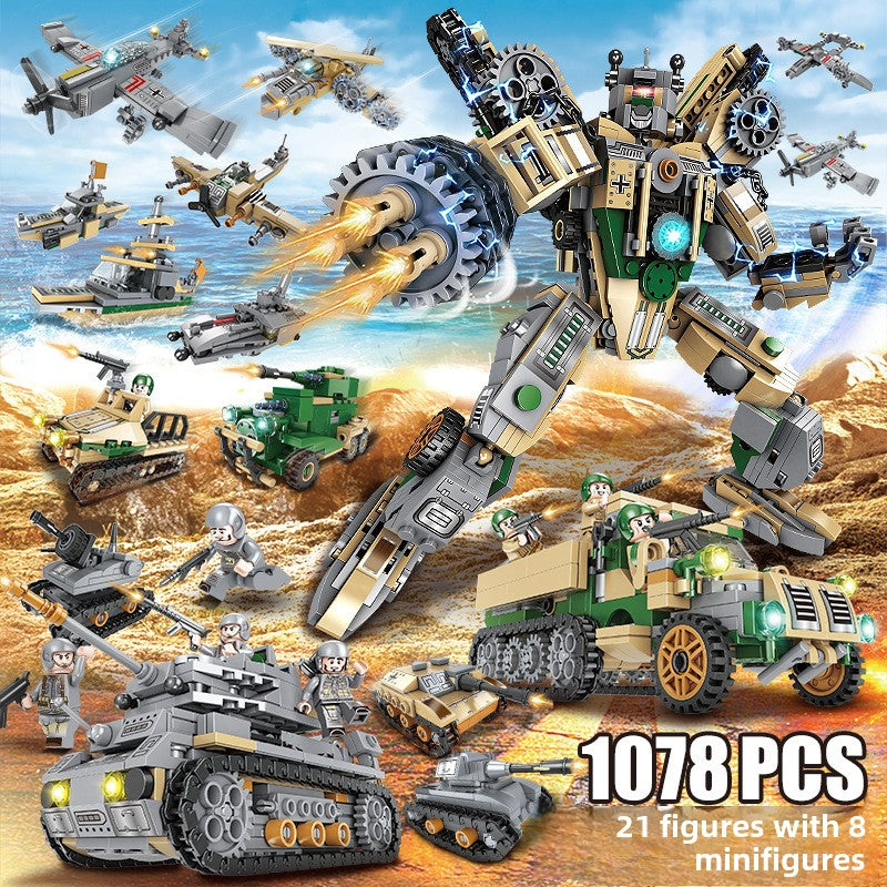 Military Aircraft Carrier Building Blocks Set