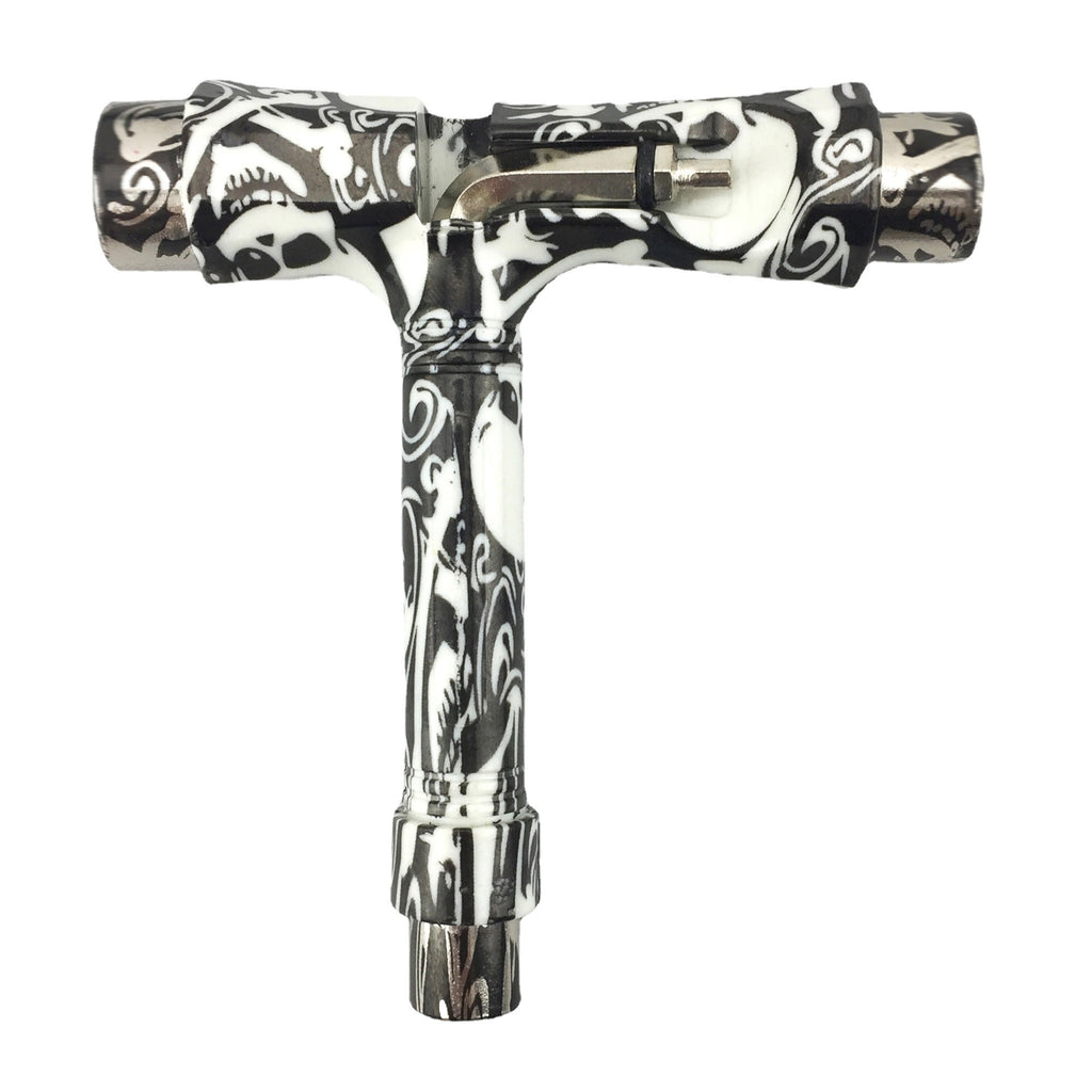 Multi-functional skateboard T-shaped tool