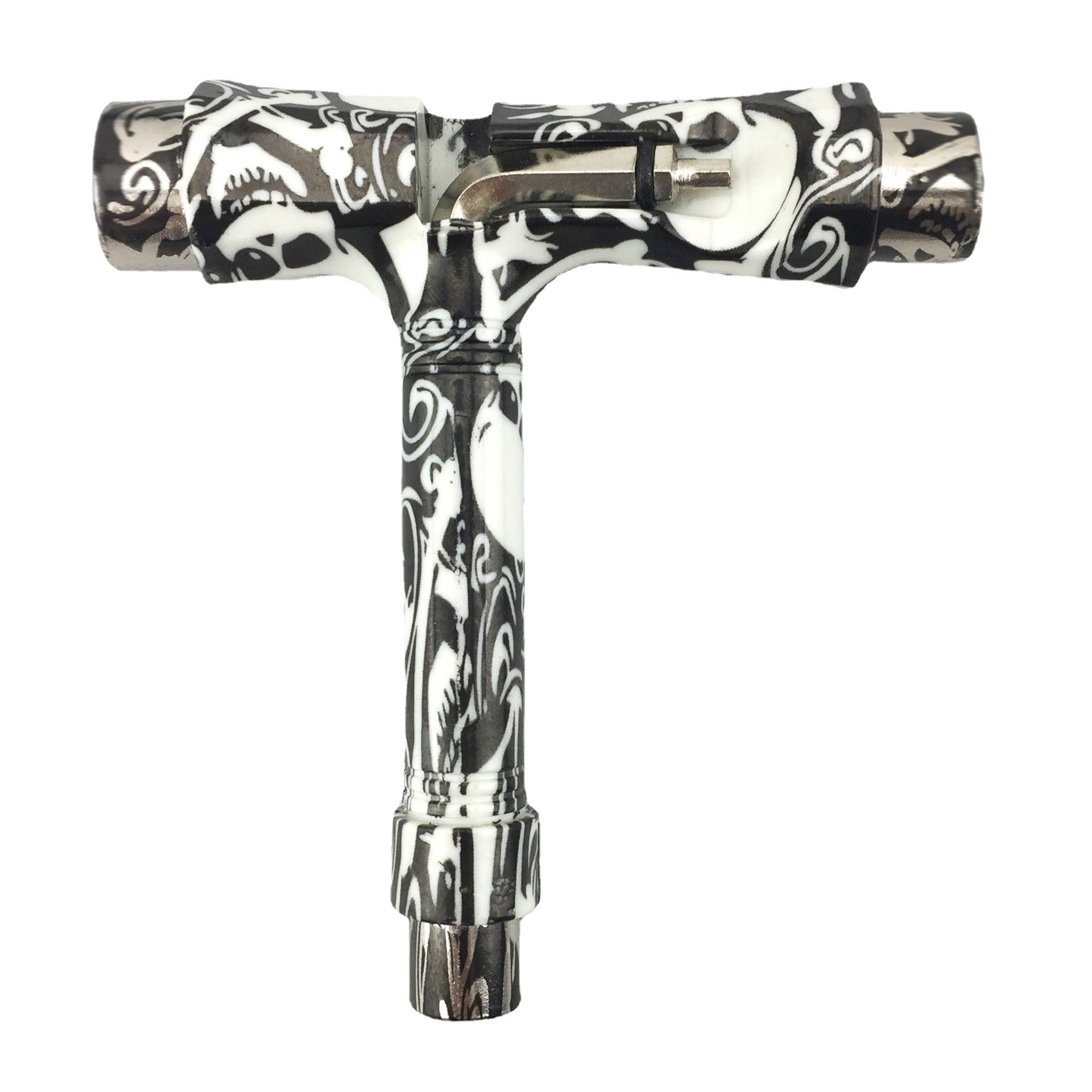 Multi-functional skateboard T-shaped tool